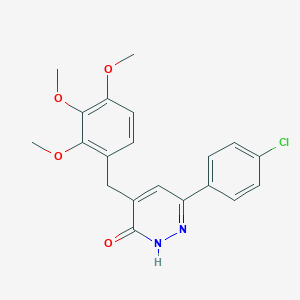 molecular formula C20H19ClN2O4 B2718230 6-(4-chlorophenyl)-4-(2,3,4-trimethoxybenzyl)pyridazin-3(2H)-one CAS No. 1401600-31-4