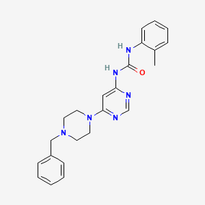 molecular formula C23H26N6O B2718233 1-(6-(4-Benzylpiperazin-1-yl)pyrimidin-4-yl)-3-(o-tolyl)urea CAS No. 1421533-30-3