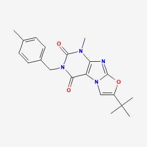 molecular formula C20H22N4O3 B2718241 7-(叔丁基)-1-甲基-3-(4-甲基苯甲基)噁唑并[2,3-f]嘌呤-2,4(1H,3H)-二酮 CAS No. 899998-21-1