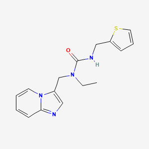 molecular formula C16H18N4OS B2718243 1-Ethyl-1-(imidazo[1,2-a]pyridin-3-ylmethyl)-3-(thiophen-2-ylmethyl)urea CAS No. 1448034-32-9