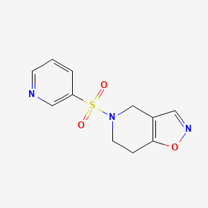 molecular formula C11H11N3O3S B2718244 5-(吡啶-3-基磺酰)-4,5,6,7-四氢异噁唑并[4,5-c]吡啶 CAS No. 2034487-69-7