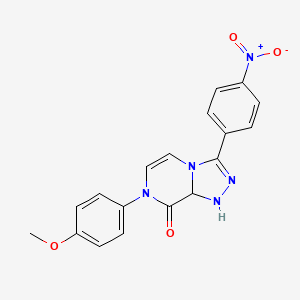 molecular formula C18H13N5O4 B2718252 7-(4-methoxyphenyl)-3-(4-nitrophenyl)-7H,8H-[1,2,4]triazolo[4,3-a]pyrazin-8-one CAS No. 2034284-53-0