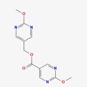 molecular formula C12H12N4O4 B2718264 (2-Methoxypyrimidin-5-yl)methyl 2-methoxypyrimidine-5-carboxylate CAS No. 1707587-03-8