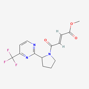 Methyl (E)-4-oxo-4-[2-[4-(trifluoromethyl)pyrimidin-2-yl]pyrrolidin-1-yl]but-2-enoate