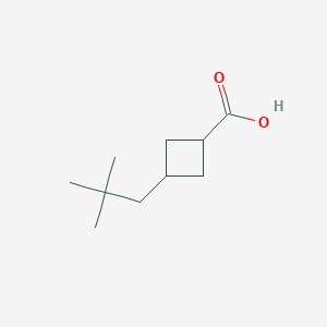 molecular formula C10H18O2 B2718276 3-(2,2-二甲基丙基)环丁烷-1-羧酸 CAS No. 1404379-01-6