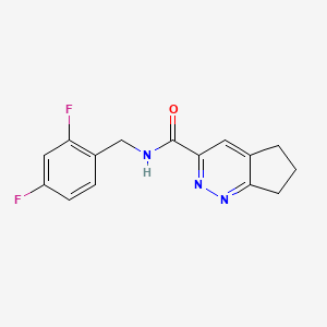 molecular formula C15H13F2N3O B2718292 N-[(2,4-difluorophenyl)methyl]-5H,6H,7H-cyclopenta[c]pyridazine-3-carboxamide CAS No. 2415624-70-1