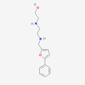 molecular formula C15H20N2O2 B271830 2-[(2-{[(5-Phenylfuran-2-yl)methyl]amino}ethyl)amino]ethanol 