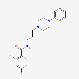 molecular formula C20H23F2N3O B2718311 2,4-difluoro-N-(3-(4-phenylpiperazin-1-yl)propyl)benzamide CAS No. 1049474-69-2