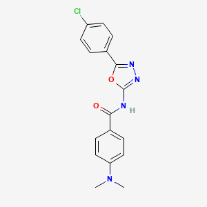 N-(5-(4-chlorophenyl)-1,3,4-oxadiazol-2-yl)-4-(dimethylamino)benzamide