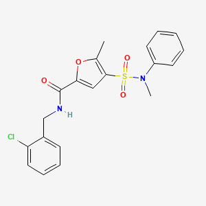 N-(2-chlorobenzyl)-5-methyl-4-(N-methyl-N-phenylsulfamoyl)furan-2-carboxamide