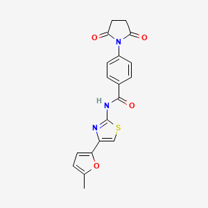 4-(2,5-dioxopyrrolidin-1-yl)-N-(4-(5-methylfuran-2-yl)thiazol-2-yl)benzamide
