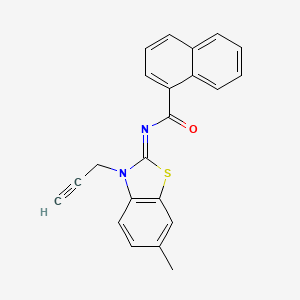 (Z)-N-(6-methyl-3-(prop-2-yn-1-yl)benzo[d]thiazol-2(3H)-ylidene)-1-naphthamide