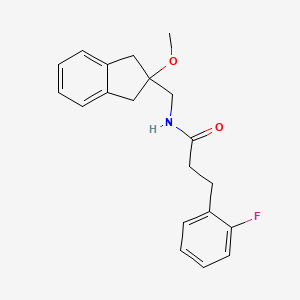 3-(2-fluorophenyl)-N-((2-methoxy-2,3-dihydro-1H-inden-2-yl)methyl)propanamide