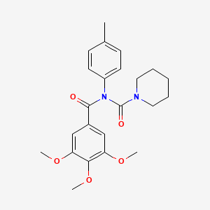 N-(p-tolyl)-N-(3,4,5-trimethoxybenzoyl)piperidine-1-carboxamide