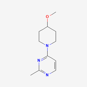 molecular formula C11H17N3O B2718342 4-(4-甲氧哌啶-1-基)-2-甲基嘧啶 CAS No. 2034296-19-8