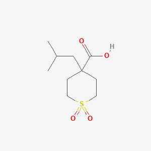 molecular formula C10H18O4S B2718350 4-(2-Methylpropyl)-1,1-dioxo-1Lambda(6)-thiane-4-carboxylic acid CAS No. 2090000-18-1