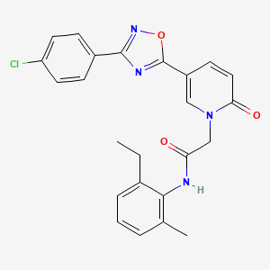 molecular formula C24H21ClN4O3 B2718351 3-methyl-2-[(3-methylbenzyl)thio]-6-phenylthieno[3,2-d]pyrimidin-4(3H)-one CAS No. 1112313-75-3