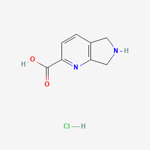 molecular formula C8H9ClN2O2 B2718363 5H,6H,7H-pyrrolo[3,4-b]pyridine-2-carboxylic acid hydrochloride CAS No. 1955554-60-5