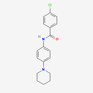 molecular formula C18H19ClN2O B2718364 4-chloro-N-(4-(piperidin-1-yl)phenyl)benzamide CAS No. 305373-16-4