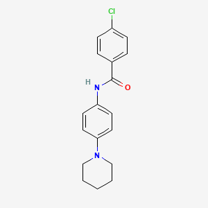 molecular formula C18H19ClN2O B2718364 4-氯-N-(4-(哌啶-1-基)苯基)苯甲酰胺 CAS No. 305373-16-4