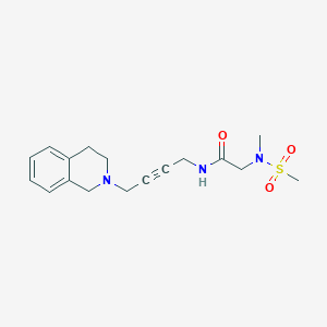 molecular formula C17H23N3O3S B2718386 N-(4-(3,4-二氢异喹啉-2(1H)-基)丁-2-炔-1-基)-2-(N-甲基甲基磺酰氨基)乙酰胺 CAS No. 1396802-99-5