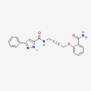 N-(4-(2-carbamoylphenoxy)but-2-yn-1-yl)-1-methyl-3-phenyl-1H-pyrazole-5-carboxamide
