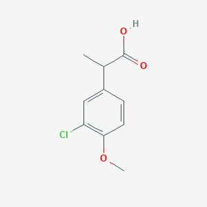 molecular formula C10H11ClO3 B2718397 2-(3-Chloro-4-methoxyphenyl)propanoic acid CAS No. 65502-37-6