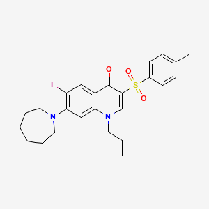 molecular formula C25H29FN2O3S B2718400 7-(azepan-1-yl)-6-fluoro-1-propyl-3-tosylquinolin-4(1H)-one CAS No. 892763-54-1