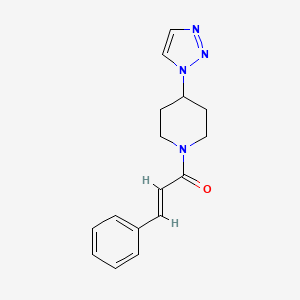 molecular formula C16H18N4O B2718403 (E)-1-(4-(1H-1,2,3-triazol-1-yl)piperidin-1-yl)-3-phenylprop-2-en-1-one CAS No. 1799271-04-7