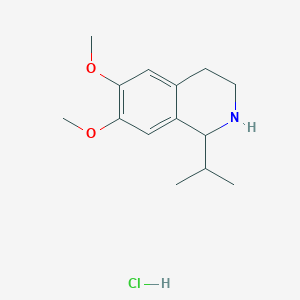 molecular formula C14H22ClNO2 B2718412 1-Isopropyl-6,7-dimethoxy-1,2,3,4-tetrahydroisoquinoline hydrochloride CAS No. 214046-76-1