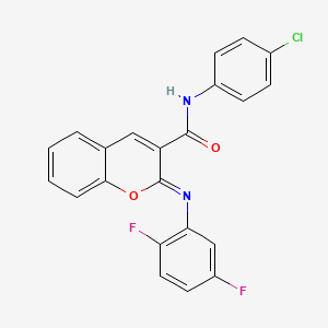 (2Z)-N-(4-chlorophenyl)-2-[(2,5-difluorophenyl)imino]-2H-chromene-3-carboxamide