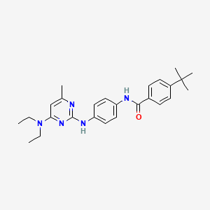 4-tert-butyl-N-(4-{[4-(diethylamino)-6-methylpyrimidin-2-yl]amino}phenyl)benzamide