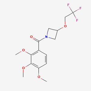 molecular formula C15H18F3NO5 B2718424 (3-(2,2,2-Trifluoroethoxy)azetidin-1-yl)(2,3,4-trimethoxyphenyl)methanone CAS No. 2034246-76-7