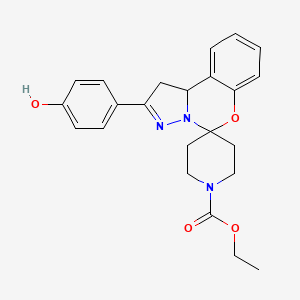 Ethyl 2-(4-hydroxyphenyl)-1,10b-dihydrospiro[benzo[e]pyrazolo[1,5-c][1,3]oxazine-5,4'-piperidine]-1'-carboxylate