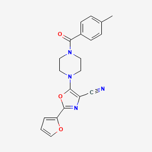 2-(Furan-2-yl)-5-(4-(4-methylbenzoyl)piperazin-1-yl)oxazole-4-carbonitrile