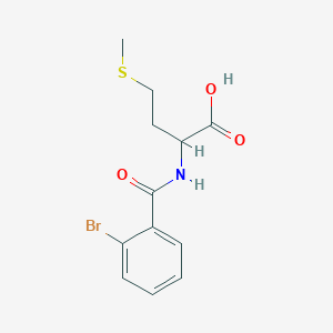 molecular formula C12H14BrNO3S B2718429 2-[(2-Bromophenyl)formamido]-4-(methylsulfanyl)butanoic acid CAS No. 1396971-17-7