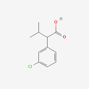 molecular formula C11H13ClO2 B2718437 2-(3-Chlorophenyl)-3-methylbutanoic acid CAS No. 55776-79-9