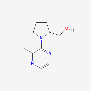 molecular formula C10H15N3O B2718439 (1-(3-Methylpyrazin-2-yl)pyrrolidin-2-yl)methanol CAS No. 1420970-32-6