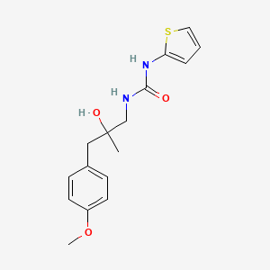 molecular formula C16H20N2O3S B2718440 1-(2-Hydroxy-3-(4-methoxyphenyl)-2-methylpropyl)-3-(thiophen-2-yl)urea CAS No. 1396846-07-3