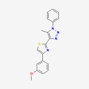 4-[4-(3-methoxyphenyl)-1,3-thiazol-2-yl]-5-methyl-1-phenyl-1H-1,2,3-triazole