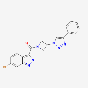 (6-bromo-2-methyl-2H-indazol-3-yl)(3-(4-phenyl-1H-1,2,3-triazol-1-yl)azetidin-1-yl)methanone