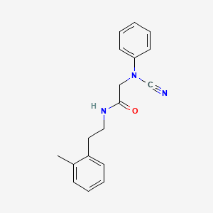 molecular formula C18H19N3O B2718449 2-[cyano(phenyl)amino]-N-[2-(2-methylphenyl)ethyl]acetamide CAS No. 1384797-49-2