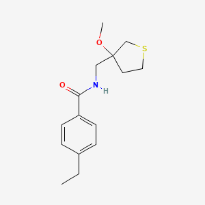 4-ethyl-N-((3-methoxytetrahydrothiophen-3-yl)methyl)benzamide