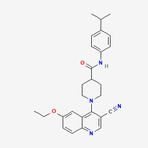 molecular formula C27H30N4O2 B2718456 7-chloro-2-(4-ethylphenyl)-N-(2-methoxyethyl)imidazo[2,1-b][1,3]benzothiazol-3-amine CAS No. 1226428-17-6