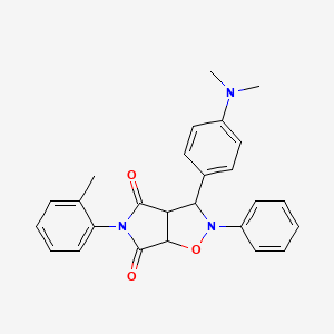 3-(4-(dimethylamino)phenyl)-2-phenyl-5-(o-tolyl)dihydro-2H-pyrrolo[3,4-d]isoxazole-4,6(5H,6aH)-dione