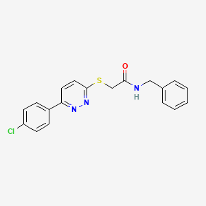 molecular formula C19H16ClN3OS B2718461 N-benzyl-2-[6-(4-chlorophenyl)pyridazin-3-yl]sulfanylacetamide CAS No. 872688-61-4