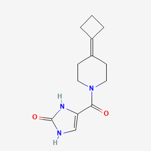 molecular formula C13H17N3O2 B2718465 4-(4-Cyclobutylidenepiperidine-1-carbonyl)-1,3-dihydroimidazol-2-one CAS No. 2320850-50-6
