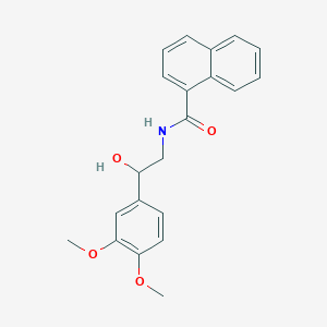 molecular formula C21H21NO4 B2718468 N-(2-(3,4-二甲氧基苯基)-2-羟乙基)-1-萘酰胺 CAS No. 1798023-58-1