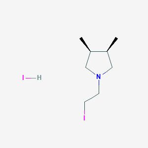(3S,4R)-1-(2-Iodoethyl)-3,4-dimethylpyrrolidine;hydroiodide