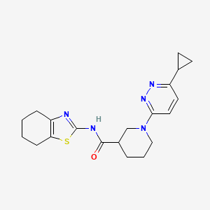 1-(6-cyclopropylpyridazin-3-yl)-N-(4,5,6,7-tetrahydro-1,3-benzothiazol-2-yl)piperidine-3-carboxamide
